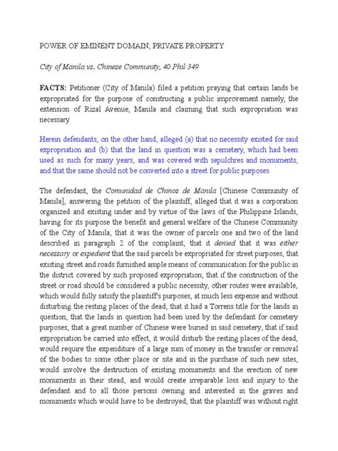 (PDF) City of Manila Vs Chinese Community, 40 Phil 349, G.R..
